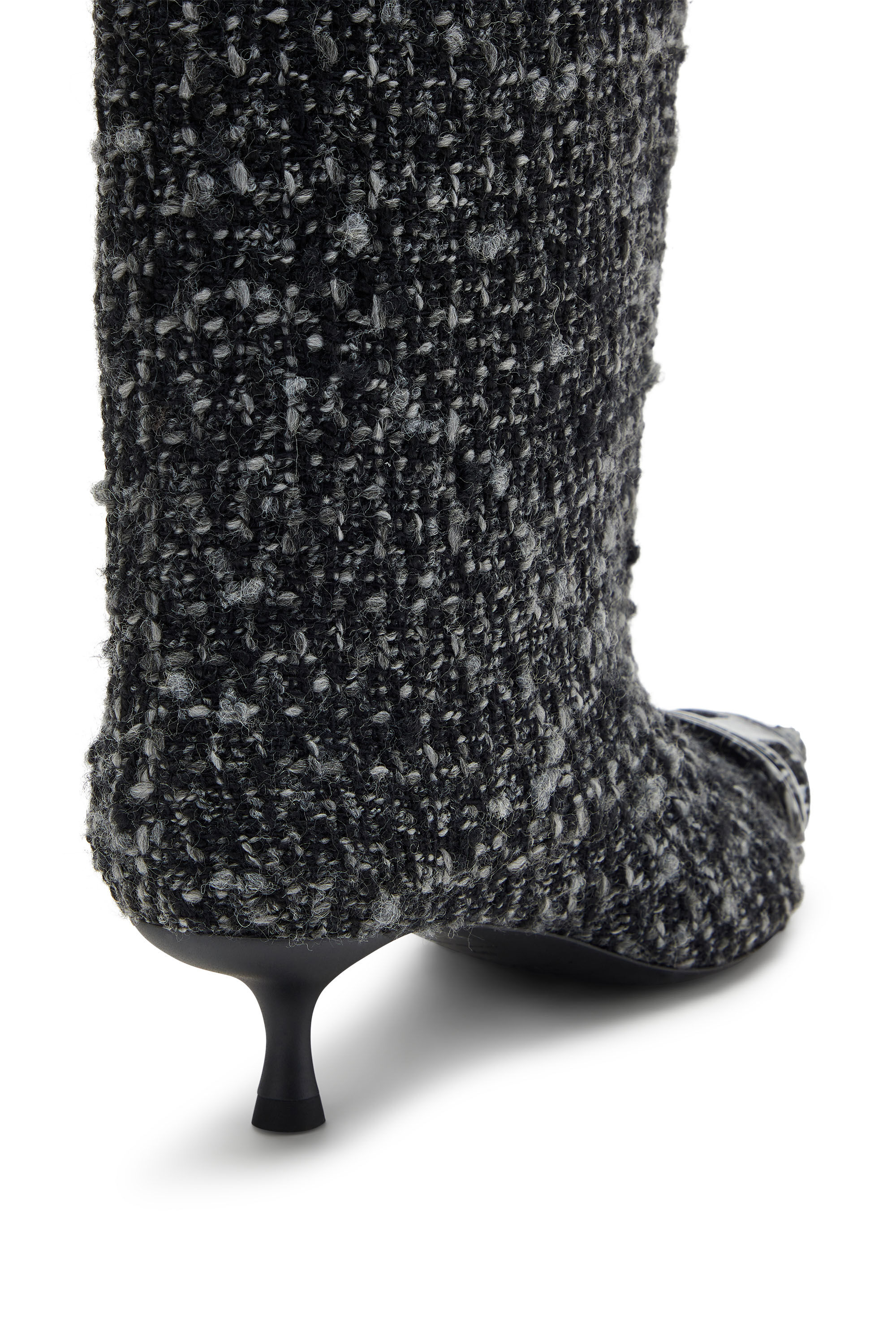 Diesel - D-VENUS 40 KB TUBE, Woman's D-Venus-Bouclé  knee-high boots in Black - 4