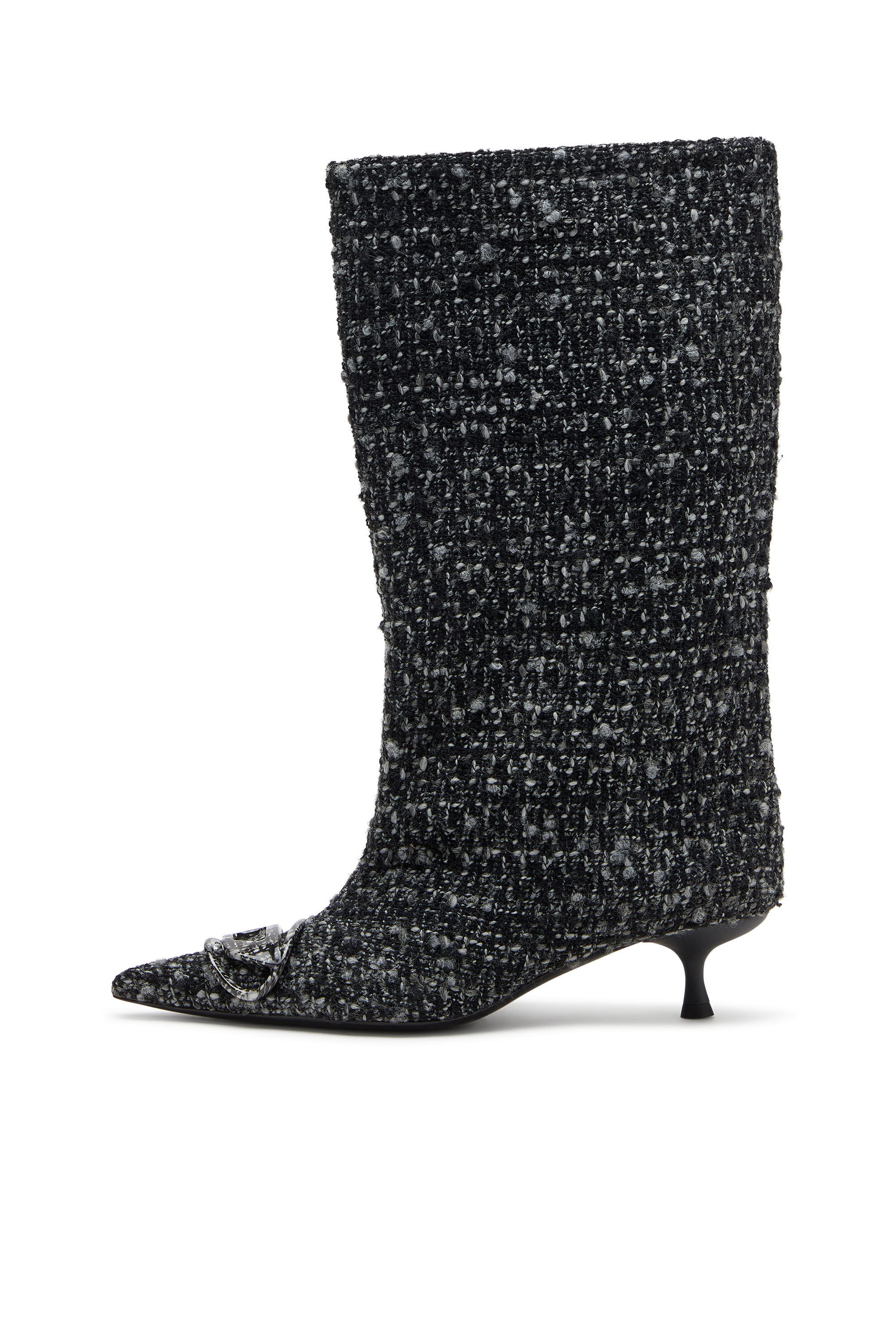 Diesel - D-VENUS 40 KB TUBE, Woman's D-Venus-Bouclé  knee-high boots in Black - 6
