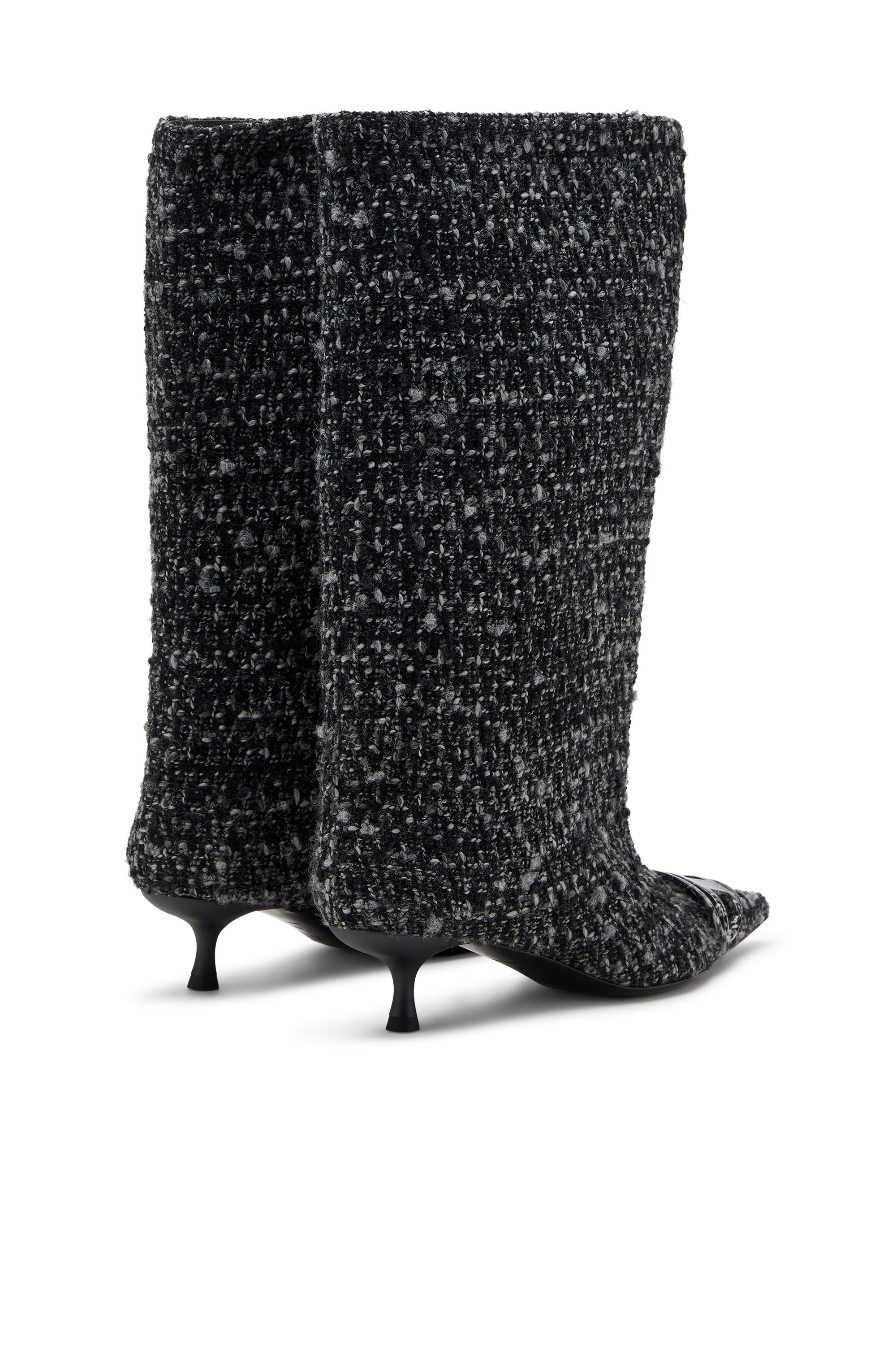 Diesel - D-VENUS 40 KB TUBE, Woman's D-Venus-Bouclé  knee-high boots in Black - 3