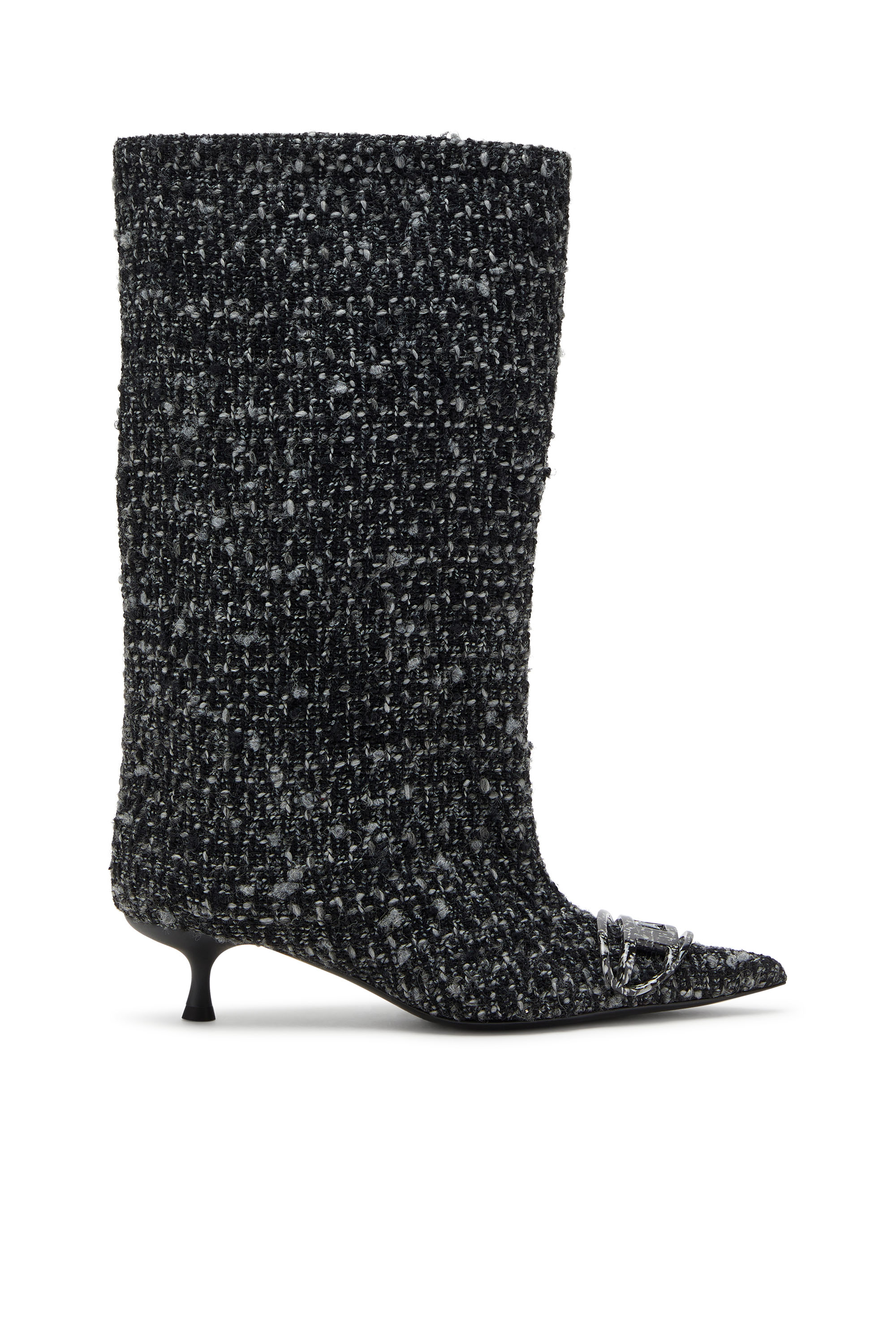 Diesel - D-VENUS 40 KB TUBE, Woman's D-Venus-Bouclé  knee-high boots in Black - 1