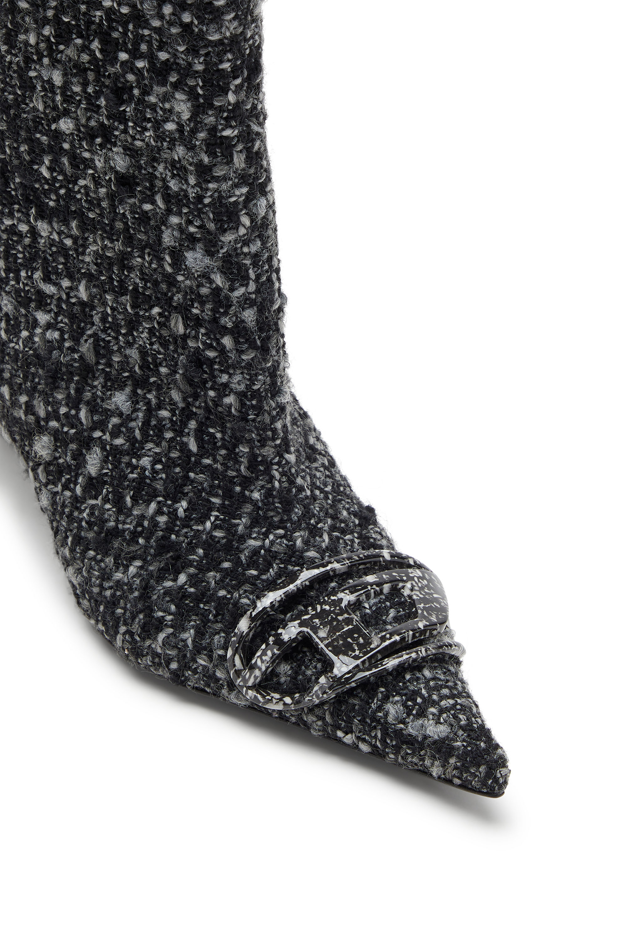 Diesel - D-VENUS 40 KB TUBE, Woman's D-Venus-Bouclé  knee-high boots in Black - 4
